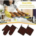 thumbnail image 5 of Red Hot Chilli Peppers Oven Mitts Pot Holders Set of 4, Kitchen Gloves Potholders Heat Resistant for Chef Baking Cooking Grilling BBQ, 5 of 6