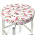 thumbnail image 3 of Xecao's Watermelon Print Stool Covers offer stylish, washable protection for PU round bar stools, perfect for home or commercial use., 3 of 7