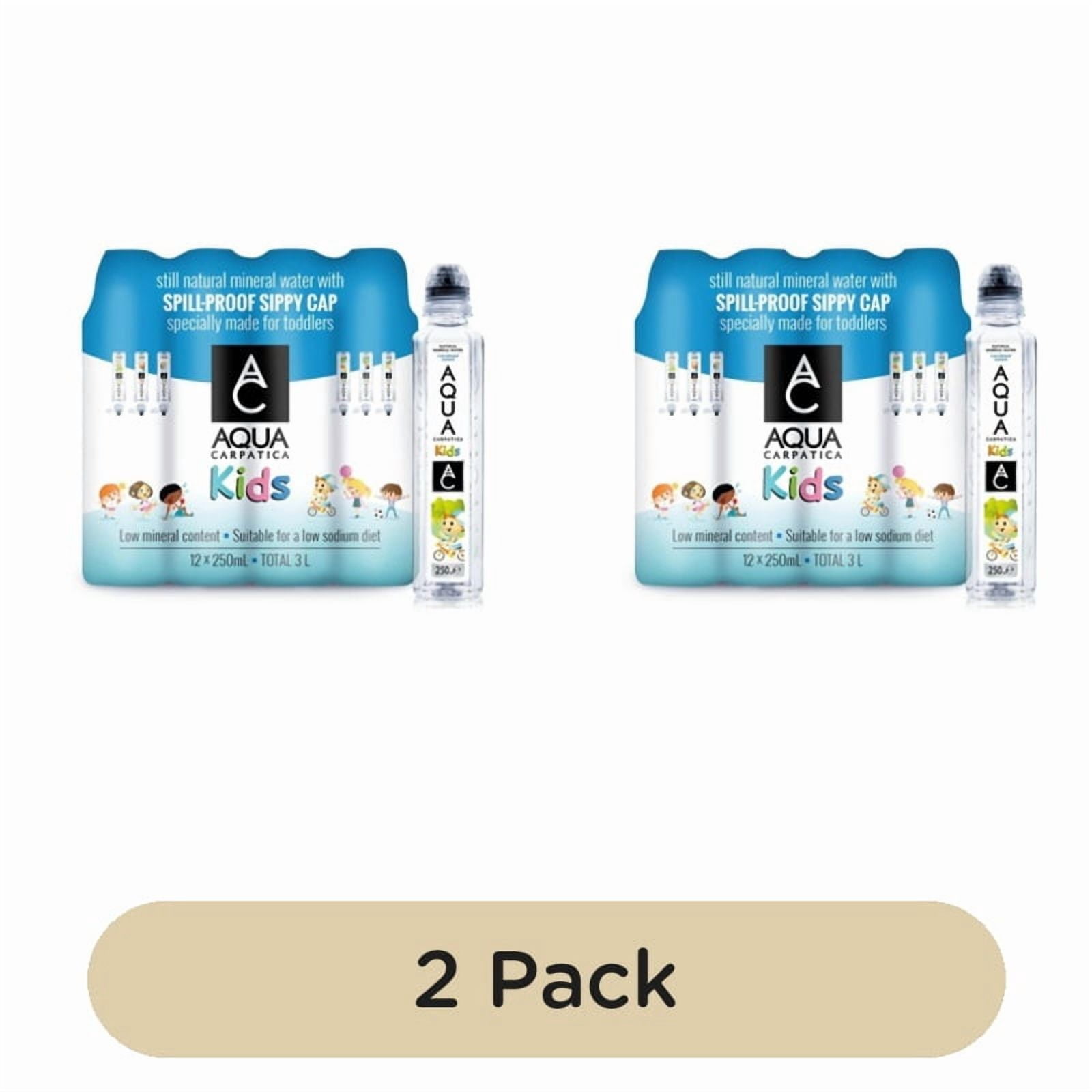 AQUA Carpatica Kids Sportscap Still Natural Mineral Water 12 x 250ml, British Import (Pack of 2)