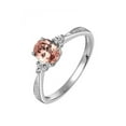 thumbnail image 1 of Three Stone Trilogy 1.25 Carat Morganite and Diamond Engagement Ring in 14k White Gold morganite and diamond engagement ring, 1 of 3