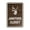 Walnut, variant on Portrait Round Janitors Closet Sign (Walnut) - Medium 5" x 7"