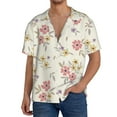 thumbnail image 3 of Xecao offers the Floral for Men's Casual Short-sleeved Shirt, a button-up collared shirt with a pocket, perfect for beach vacations and yacht travel in the Medium size., 3 of 7