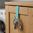 thumbnail image 4 of 4pcs Over The Door Cabenit Drawer Hooks Carbon Steel Hanger Hook No Drill Cabinet Drawer Organizer Easy to Install Hook for Hanging Stocking Clothes Towels Kitchen Cabinet Bathroom Door, 4 of 7