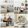 thumbnail image 4 of 111" Oversized Two-Piece Corduroy Couch Sectional, Large L-Shaped Cloud Couches for Living Room, Memory Foam Sofa with Chaise Daybed & 8 Pillows (Corduroy Grey, 111" W Left Facing Chaise), 4 of 7