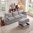 thumbnail image 6 of Bonzy Home 112.9" Modular Sectional Sofa with Movable Storage Ottoman, L-Shaped Cloud Ultra-Comfort Seating - Configurable for Living Room & Family Room, Gray, 6 of 9