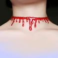 thumbnail image 6 of Dripping Choker Necklace Scary Halloween Pendant for Women - Unique Statement Accessory for Parties and Festivals, 6 of 7