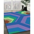 thumbnail image 2 of Ahgly Company Indoor Rectangle Patterned Royal Blue Area Rugs, 2' x 5', 2 of 6