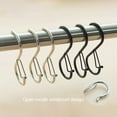 thumbnail image 2 of Pebbuoy 12 Pcs Bathroom Hooks Lock Clip Windproof Anti-slip Hanging Safety Buckle Heavy Duty S Hooks Hanging Plants Closet Hooks Clothes Kitchen Utensil Pots Pans Bags Storage Holders, 2 of 7