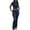 Navy, variant on Women's 2 Piece Outfits Slim Short Sleeve Tops Low Rise Flare Leggings Sets Yoga Sweatsuit Yoga Towel Set Aerial Yoga Swing Set Frame Thin Yoga Mat Set Workout Jumpsuits for Women Ladies Dress Pants