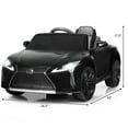 thumbnail image 2 of Gymax 12V Licensed Lexus LC500 Kids Ride On Car w/ MP3 Remote Control Black, 2 of 10