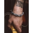 thumbnail image 3 of Bandmax 9MM Thorns Cuban Link Chain Bracelet for Men Dad Son Father's Day Graduation Gift Stainless Steel Curb Chain Bracelet for Women Punk Jewelry, 3 of 9