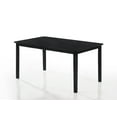 thumbnail image 4 of Home Design Osaka Dining Table, Black, Rectangular Top with rounded EdgesMiddle Divided Design, Sturdy Square Legs, Modern Style, Durable Construction, 4 of 5