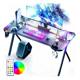 thumbnail image 1 of Escritorio Gamer Negro 140 Cm Con Luces Led Rgb Estilo T, 1 of 8