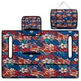 thumbnail image 5 of Pzuqiu Golf Cart Seat Covers Quilted With Pockets, Compatible with Golf Carts Outdoor Quilted Golf Cart Seat Covers(Floral and US Flag), 5 of 9