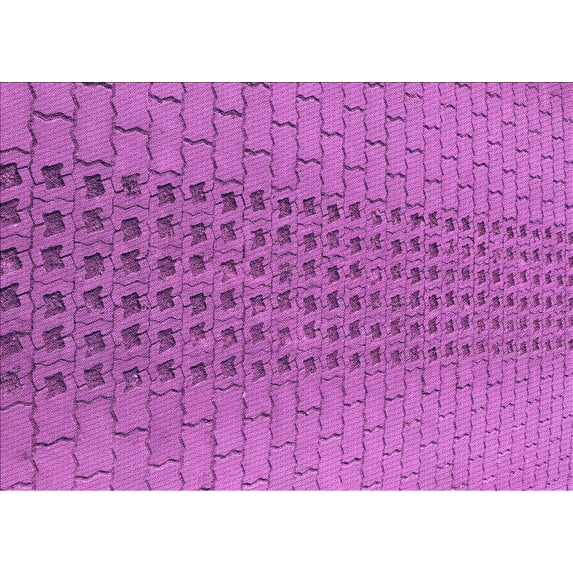 Ahgly Company Indoor Rectangle Patterned Bright Neon Pink Purple Area Rugs, 4' x 6'