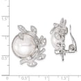 thumbnail image 4 of Primal Silver Sterling Silver CZ and Simulated Pearl Non-pierced Earrings, 4 of 4