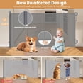 thumbnail image 3 of Reinforced Retractable Baby Gate or Mesh Dog Gate,Easy to Use for Stairs, Doorways, Hallways, Indoor, Outdoor, Wide Pet Gate 33.5" Tall, Extends to 45" Wide, Black, 3 of 7