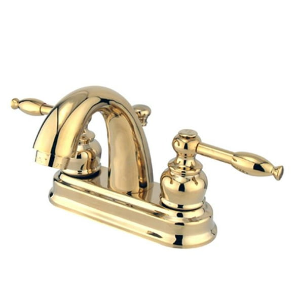 Kingston Brass KB5612KL Two Handle 4 in. Centerset Lavatory Faucet with Retail Pop-up