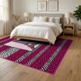 thumbnail image 3 of ODIKA Leopard Spotted Zebra Stripe Tower Print Border Flowing Dynamic for Queen Size Bedroom, Under Bed, Master , Foldable Easy Care, 3 of 7