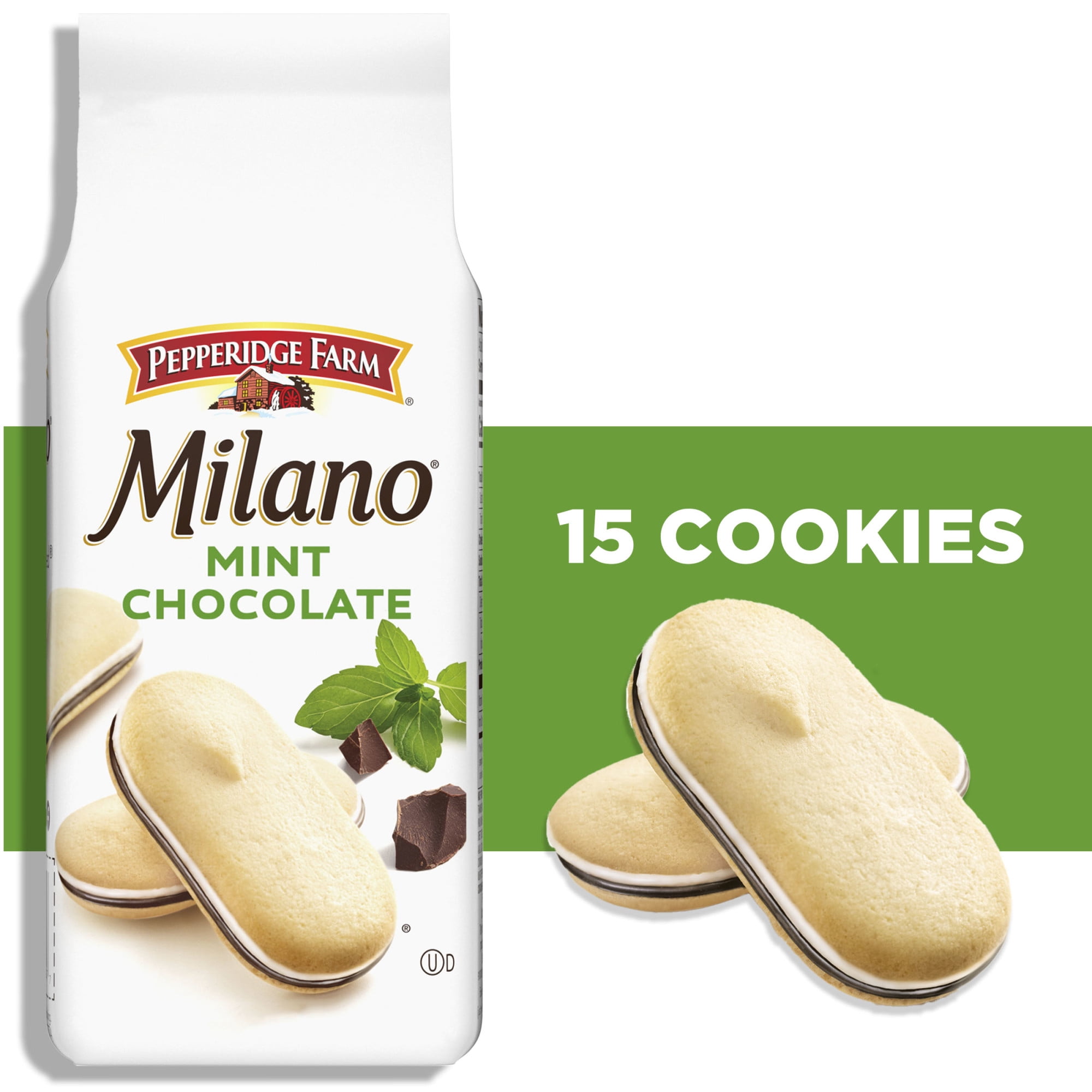 Pepperidge Farm Milano Mint Chocolate Cookies, 7 OZ Bag (15 Cookies)