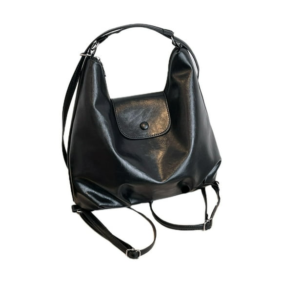 Women's Multi Functional Large Leather Shoulder Bag | Large Capacity Crossbody Backpack Purse, Versatile Convertible Design, 11.8"x9.8"x4.7", 2 Colors, Lightweight, Everyday Commute & Travel
