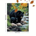 thumbnail image 3 of Toile Murale Ourson Noir et Mère 15,75 X 11,81 Pouces, 3 of 8