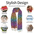 thumbnail image 6 of Shawl Wraps for Women - Rainbow Bright colorful leopard Oversized Fall Winter Fashion Blanket Scarf for Women, 6 of 6
