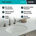 thumbnail image 4 of 19" Oval Quartz Vanity Bathroom Sink, Galaxy White Drop-In Sink, Undermount Bathroom Sink, Granite Vanity Basin by Lexicon Platinum LP-V210-W, 4 of 6
