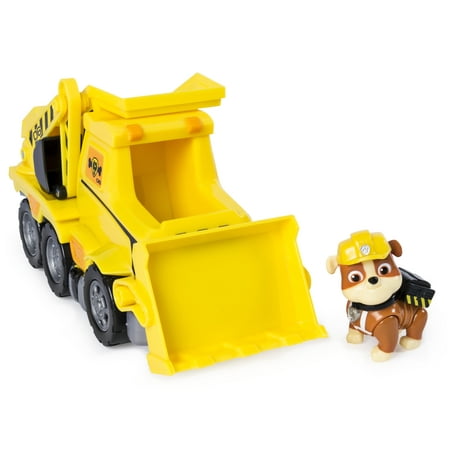 PAW Patrol Ultimate Rescue, Rubble’s Ultimate Rescue Bulldozer with Moving Scoop and Lift-up Dump Bed, for Ages 3 and