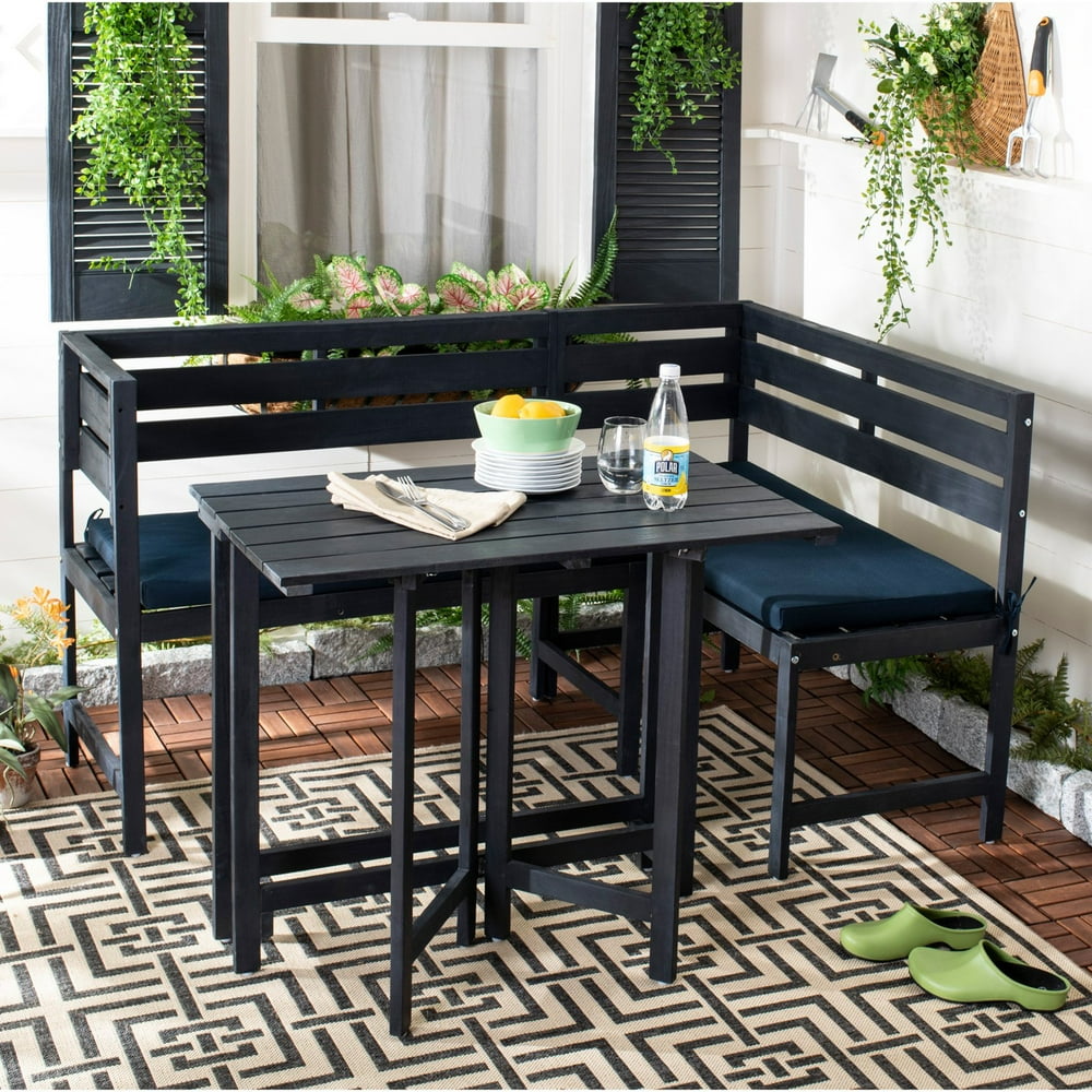 Safavieh Wilton 2 Piece Outdoor Balcony Modern Corner Lounge Set