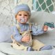 thumbnail image 2 of Reborn Baby Doll TERABITHIA, 55 cm, pelo rizado, rubio y enraizado, 2 of 6