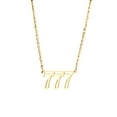 thumbnail image 1 of relayinert Collier en Acier Inoxydable Polyvalent avec Pendentif Numéro Accessoire de Mode Tendance Colliers Exquis 777 Or, 1 of 6