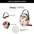 thumbnail image 4 of FORMRS Crossbody Bag for Women Quilted Travel Shoulder Cell Phone Purse with Chain Strap Handbag, Red Cherry, 4 of 7
