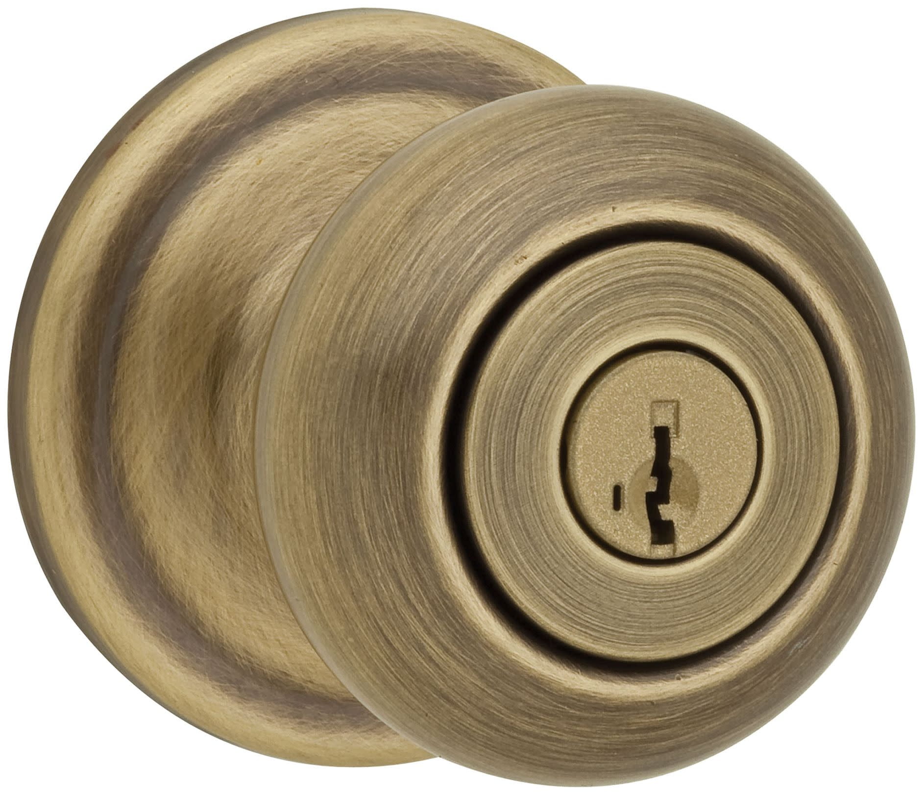 Kwikset Juno Entry Knob featuring SmartKey in Polished Brass Free Shipping 