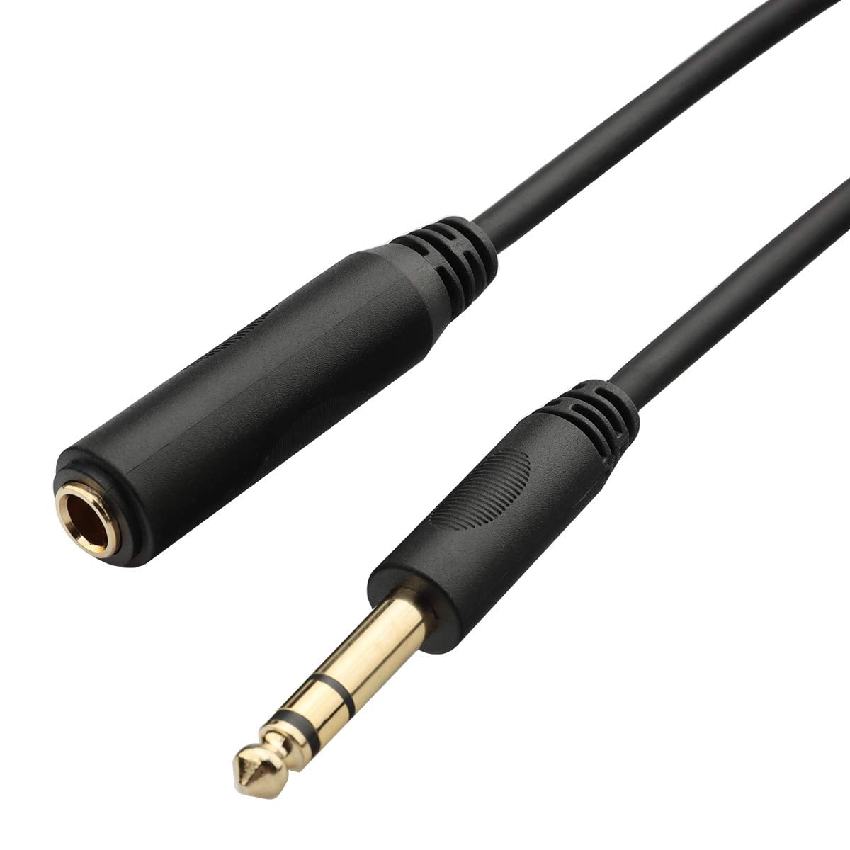 JJEAN-1/4 Extension Cable 20 ft, Headphone Extension Cable Quarter inch TRS Male to Female Stereo Guitar Extension Cable Cord