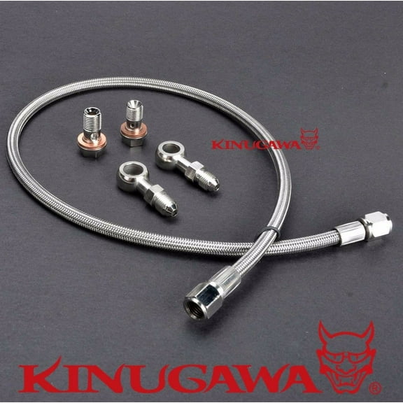 Turbo Oil Feed Line Fit SUBARU WRX w/ Stock Mitsubishi TD04 TD05 /40" long