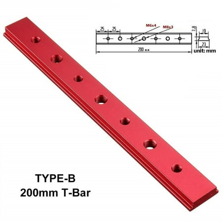 

GLFILL 100-450mm Aluminium Alloy T-Track/T-Bar Slider Miter Jig Diy Woodworking Tool