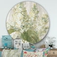 thumbnail image 2 of Designart « Goauche Green Flower II » Art Mural Rond en Métal Style Ferme - Disque de 36, 2 of 5