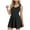 Black, variant on Women's Summer Solid Color Beach Vacation Sports With Pocket Built In Shorts Tennis Dress