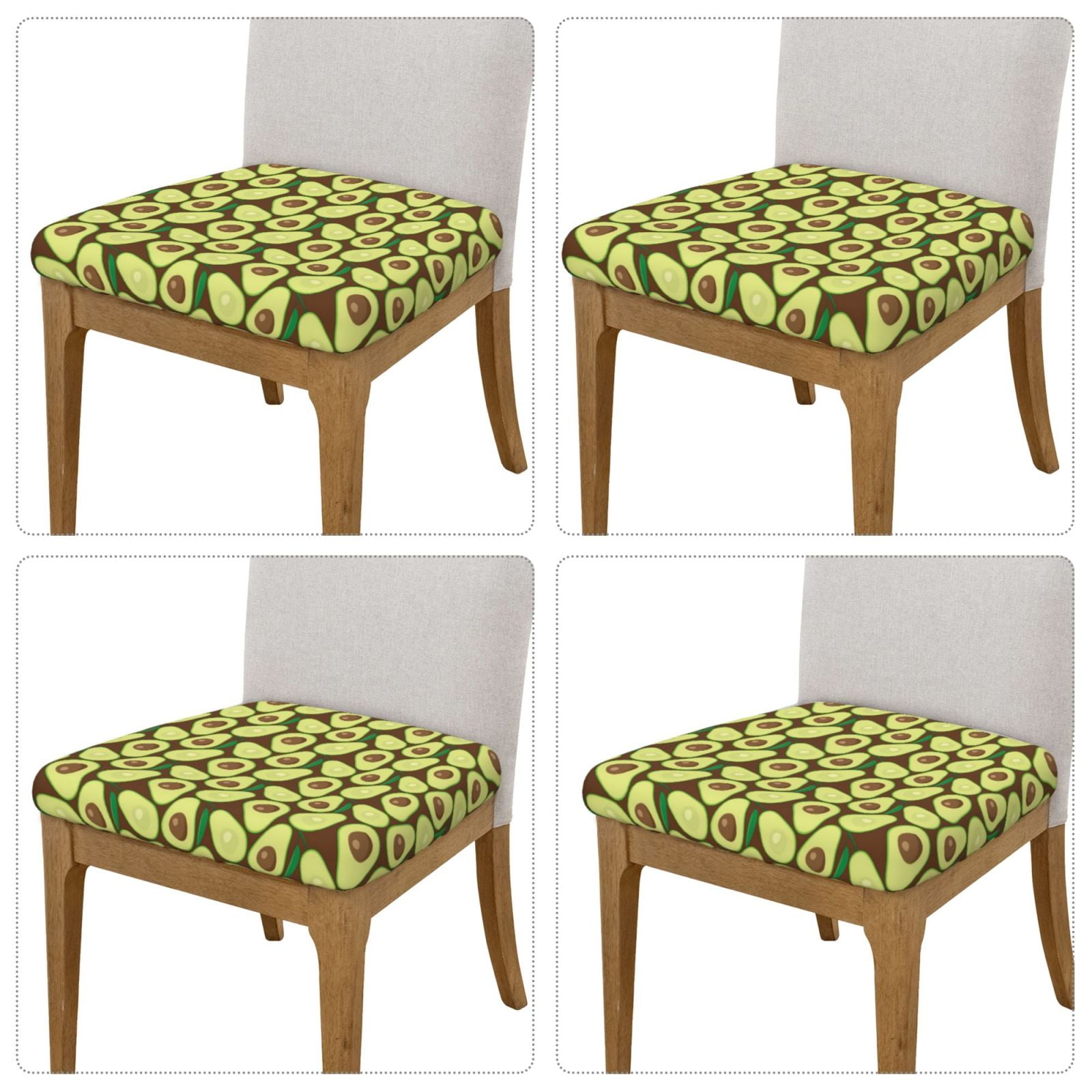 Vsdgher Avocado Couch Cushion Covers, Non-Slip Sofa Seat Cushion Slipcovers, Soft Couch Covers（Don't include seat cushion）Four Pieces