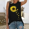 thumbnail image 1 of CEHVOM Womens Tank Tops Casual Loose Fit Plus Size Sunflower Printed Tee Shirts, 1 of 6