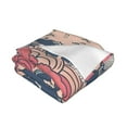 thumbnail image 3 of XMXT Throw Blanket, Waves Ocean Print Machine Washable Blankets for Sofa, 80 x 60 inches Multicolor, 3 of 9