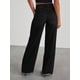 thumbnail image 5 of Pantalones Vaqueros de Pierna para Mujer, Cintura Alta, Elásticos, con Dobladillo Sin Rematar Negro XL, 5 of 7
