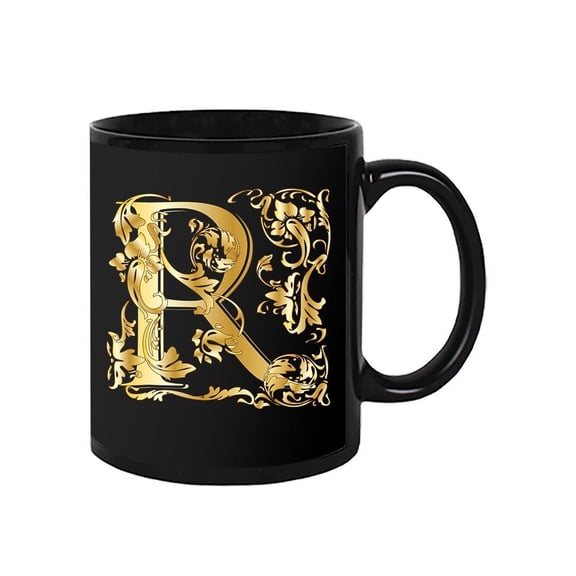 Fancy Golden Letter R Design  Mug Unisex's -Image by Shutterstock