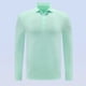 thumbnail image 1 of Blusa y camisa de manga larga con cuello vuelto para hombre, color liso, informal, elástica, deportiva, con botones, blusa de manga larga con cuello vuelto para hombre, tops de poliéster para hombre, 1 of 5