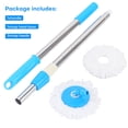 thumbnail image 2 of Microfiber 360 Spin Mop Handle With 2 Set Head Refills Upgraded Spinning Cleaning Tool For Press Type Buckets, Blue, 2 of 9