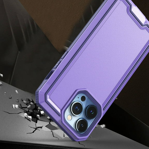 For iPhone 14 PLUS Rank Tough Strong Modern Fused Hybrid Case Cover - Light Purple