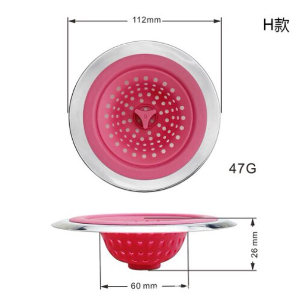Filtro de malla de acero inoxidable para fregadero de cocina, filtro colador para fregadero de baño, orificio de drenaje, trampa para residuos, 1 unidad