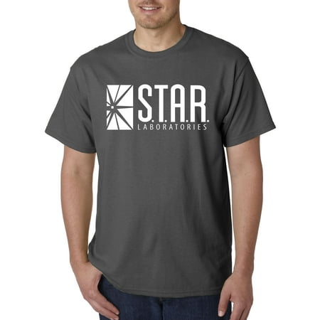 Star Labs - Trendy USA 859 - Unisex T-Shirt Star Laboratories Labs Comic Hero XL Charcoal