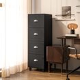 thumbnail image 2 of HOMCOM Lateral File Cabinet with 4 Drawer, Lock, for A4 Letter, Black, 2 of 10